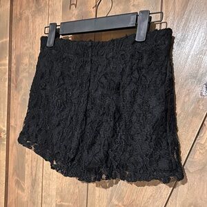 Black lace shorts